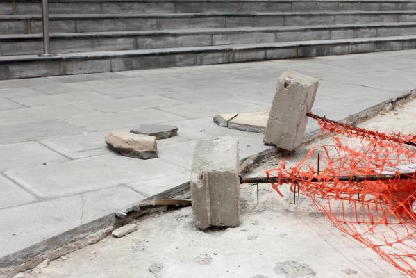 hormigon, obra, desechos, restos, red naranja, a medio hacer